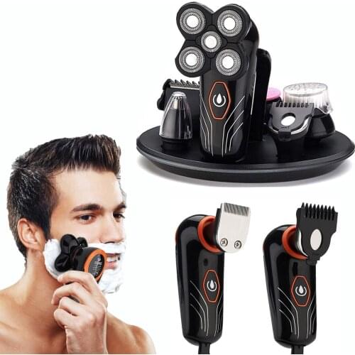 Shaver for Men 5 In 1 USB Rechargeable Electric Shaver Bald Head Beard Nose and Ear Hair Trimmer Razor Hair Clipper Men Shaving