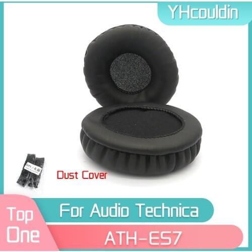 YHcouldin Ear Pads For Audio Technica ATH ES7 ATH-ES7 Headset Leather Ear Cushions Replacement Earpads