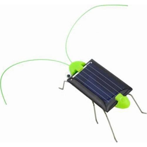 Creative Fun Solar Power Robot Insect Locust Grasshopper Kids Educational Toys for Children Gifts