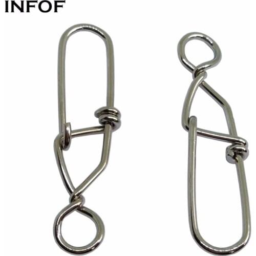 INFOF 100pcs Fishing Snap Germany Snap-B Carp Fishing Connector For Lure Hook Line Saltwater Fishing Accessories