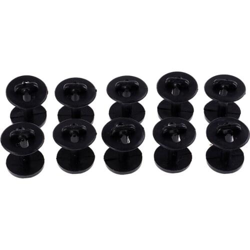 10Pc Floor Carpet Cushion Clip Twist Lock With Washer Car Replacement Fastener Black 2cm / 0.78