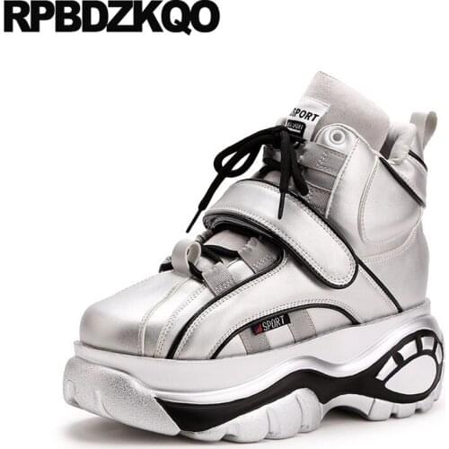 Muffin Runway Creepers Platform Shoes China High Top Pink Elevator Designer Silver Trainers Women Harajuku Thick Sole Sneakers