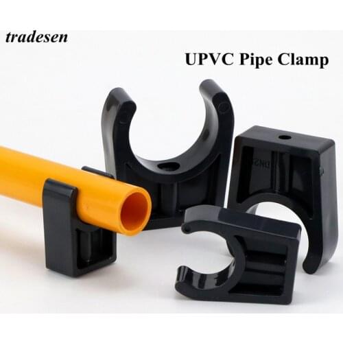1pcs ID 20~63mm PVC Pipe Clamp Garden Micro Irrigation Fittings Steady Fixed U-type Water Pipe Strap Clip UPVC Tube Connectors
