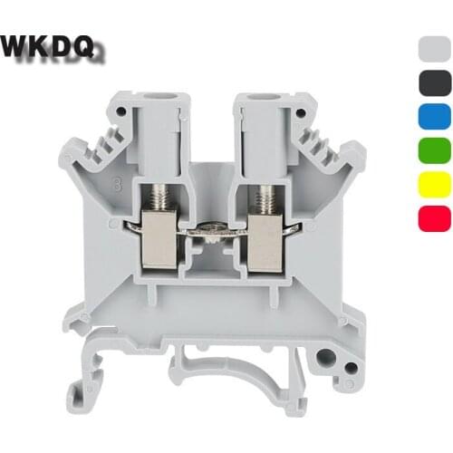 10pcs UK-3N 2 Conductors UK3N Universal Screw Connection Din Rail Terminal Block Connector UK3 Screw Terminal Blocks