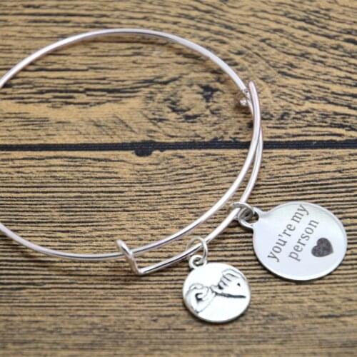 12pcs pinky Promise you're my person Bangle Bracelet Greys Anatomy Greys Anatomy