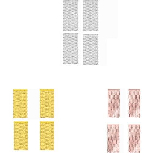 1x2M Heart Shaped Foil Tassels Curtain Rose Gold Silver Party Backdrop Tinsel Garland Wedding Birthday Decoration