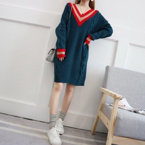 2018 Limited Jumper Women Sweaters And Pullovers Poncho Autumn And Winter New Pattern V Knitting Pullover Long Fund Sweater