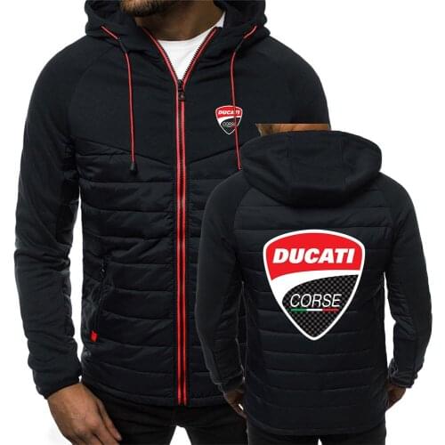 2021 Ducati Winter Warm Basketball Zipper Cotton Thicken Hoodies Parka Long Sleeve Outerwear Print Warm Coats Popular Jacke