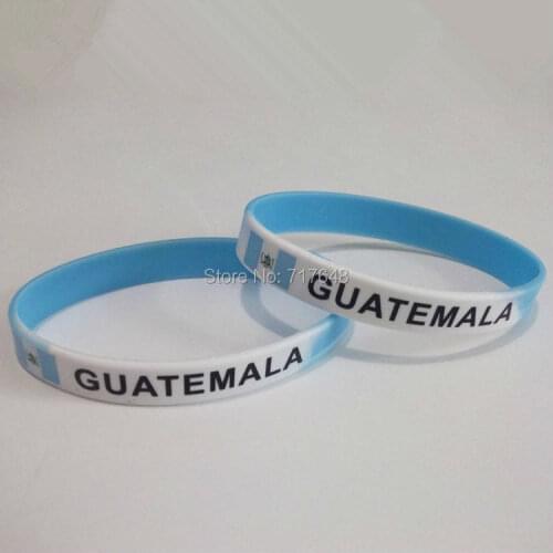 300pcs segment Guatemala wristband silicone bracelets free shipping by FEDEX
