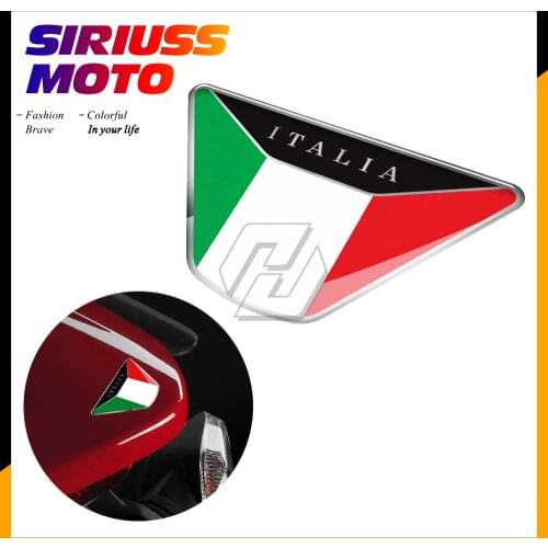 3D Resin Motorcycle Decal Italy Flag Sticker Car Tail Sticker