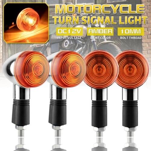 4Pcs DC 12V Motorcycle Turn Signals For Motorcycles With 10 mm Mounting Bolt Thread front rear turn signals lights Tailights