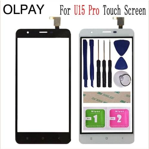 5.5'' Mobile Touch Glass For Oukitel U15 Pro Touch Screen Digitizer Front Glass Lens Sensor Tools Free Adhesive And Wipes