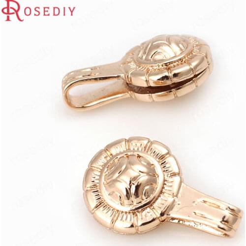 6PCS 21x13MM 24K Champagne Gold Color Plated Brass Charms Pendants Clasps Connector High Quality Diy Jewelry Accessories