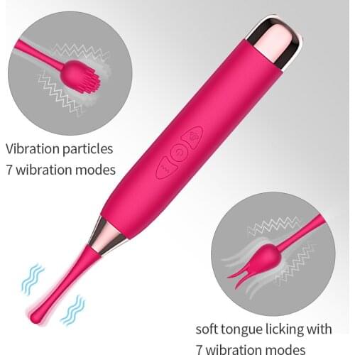 7 Frequency G-spot Clitoris Vibrator Vaginal Nipple Stimulator for Quick Orgasm Rechargeable Silicone Massager for Women ZD0304