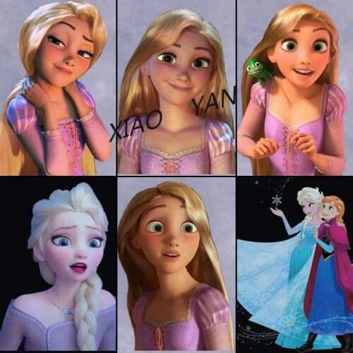 Disney Diamond Painting 5D DIY Rapunzel and Princess Aisha Series Diamond Embroidery Handmade Home Painting Decorations