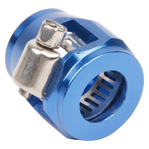 AN8 8 AN Blue Hose End Finisher Aluminium Alloy Fuel Oil Water Pipe Clip Clamp