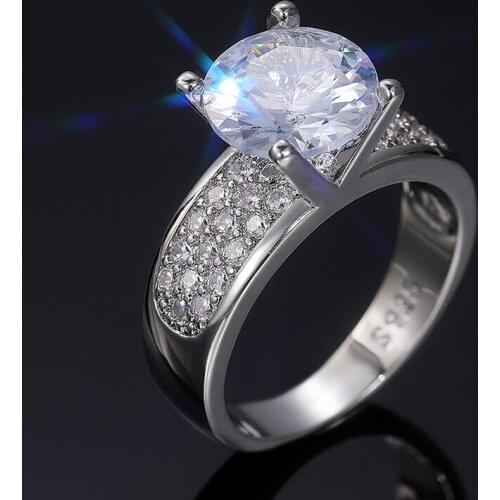 CAOSHI Brilliant Crystal Bridal Rings Gorgeous Design Wedding Jewelry Luxury Elegant Women Engagement Accessories Exquisite Gift