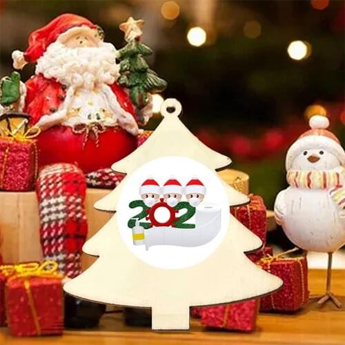 Wooden Christmas Tree DIY Xmas Hanging Ornaments Pendant Family Home Party Decor