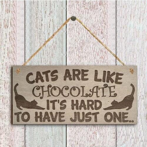 Wooden Hanging Sign Personalized Crafts Ornaments Vintage Home Garden Yard Decoration for Cat Lovers B2Cshop