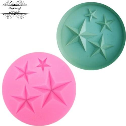 DIY Pentagram shape silicone mold sugar craft Chocolate Mold Pentagram cake decorating kitchen appliances mold
