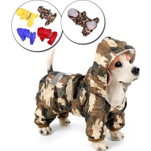 Double Layer Net Yarn Pet Raincoat Summer Dog Raincoat Reflective Waterproof Pet Hooded Overalls Puppy Cat Rain Coat