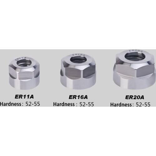 ER11 ER16 ER20 ER25UM ER32UM ER40UM ER 20CrMnTi hardness (52-55) collet nut for clamping cnc milling turning collet chucks