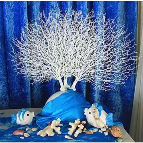 6pcs Artificial White/Blue Coral Branch For Wedding Party Home Holidays Venue Decoration Bouquet DIY Making