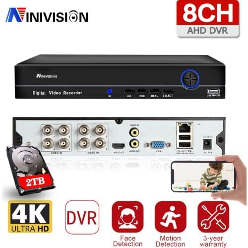 1080P 5MP 8MP Camera 4K 8CH 16 Channel Face Detection Hybrid 6 in 1 XVI NVR TVI CVI AHD DVR NVR Surveillance Video Recorder
