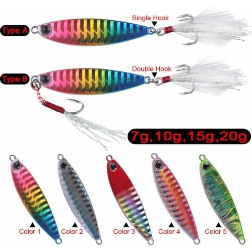 Metal Jig Fishing Lure 7g 10g 15g 20g Trolling Hard Bait Bass Fishing Baits Saltwater Trout Jigging Lure Jigs Lures New Arrival