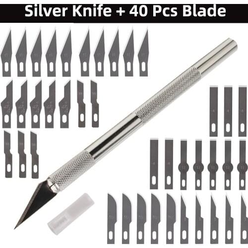 Metal Scalpel Knife Non-slip Cutter Engraving Craft Knives Blades for Paper Cutter Pen Scalpel Stationery PCB Repair Hand Tools