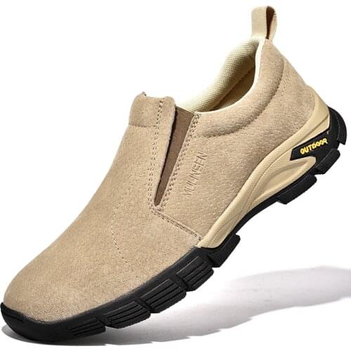 Men Leather Casual Shoes Loafers Genuine Leather Men Sneakers 2021 Fashion Male Comfortable Outdoor Walking Loafers Sneakers Men