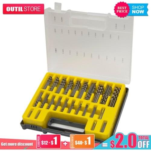 Realmote 150pcs 0.4mm-3.2mm Hss Micro Twist PCB Center Drill Bit Set Mini Precision Power Tool Parts