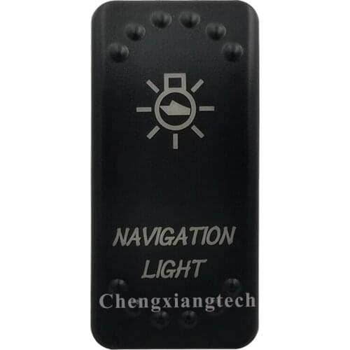 Laser Etched -NAVIGATION LIGHT- Led Backlit Rocker Switch Cap for Car Boat Truck Rv Switch Auto DIY Replacing, Cover Only