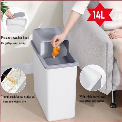 New Trash Can Waterproof Narrow Seam Dustbin Privacy Protection Bucket Garbage For Household Bathroom Toilet Kitchen Bin