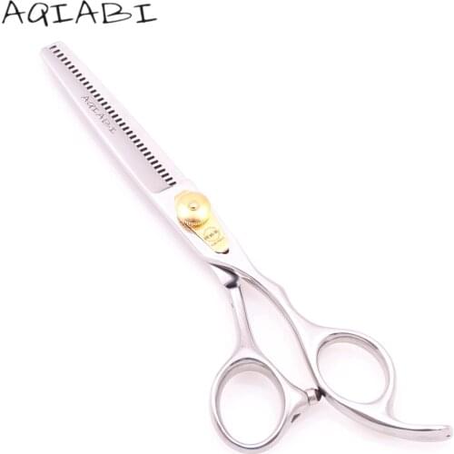 Hair Scissors 6" 440C AQIABI Cutting Shears Thinning Shears Professional Barber Scissors Hairdressing Scissors Anti-Tooth A1125
