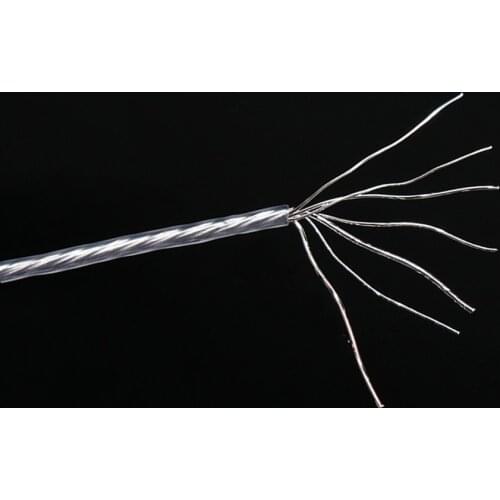 Single crystal silver Telflon skin signal cable OCC copper silver-plated speaker machine internal line fever speaker line