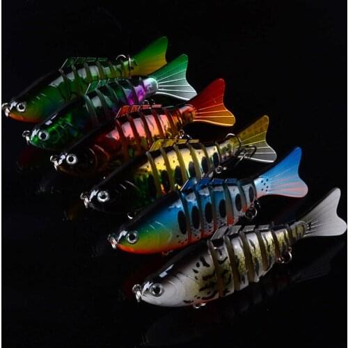 6pcs 10cm 15.8g Multi jointed swimbait fishing lures 7 segments crankbait for wobblers pike hard swim bait sinking fish bass