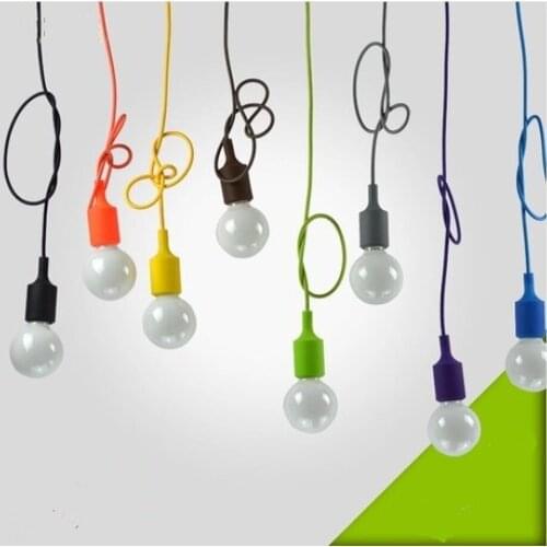 Modern color environmental protection silica gel Chandeliers led laps DIY Life living room lamp E27 led lustre lighting Pendant