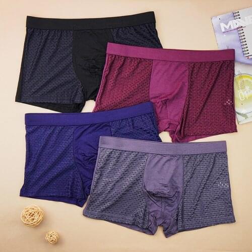 4p Mens Underwear Boxers Man Breathable Panties Soft Shorts Underpants Men Boxer Penis Fashion Male Comfortable Homme Underware