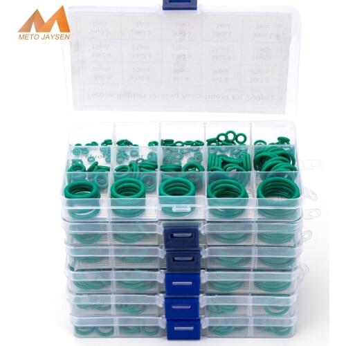 Fluorine Rubber FKM Sealing O-rings Green Gasket Replacements Kits CS 1mm 1.5mm 1.9mm 2.4mm 3.1mm OD 6mm-35mm 150-225PCS S15