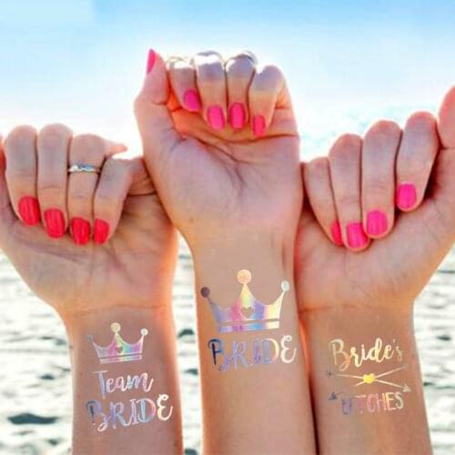 Team Bride Temporary Tattoo Bachelorette Party Bride Tribe Flash Tattoo Bridesmaid Gift Bridal Shower Wedding Decoration ASD004