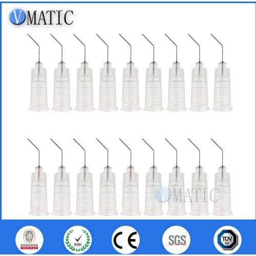 High Quality 100Pcs 27G Clear 0.5" 45 Degree Bent Best Quality Glue Dispensing Needle Tips 1/2 Inch