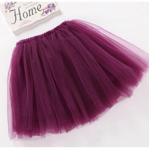 2-12 Years 7 Colors 2018 Spring Fall Summer Girls Princess Skirts Pettiskirt Children Mesh Tutu Girl Skirt Tutus JW3387