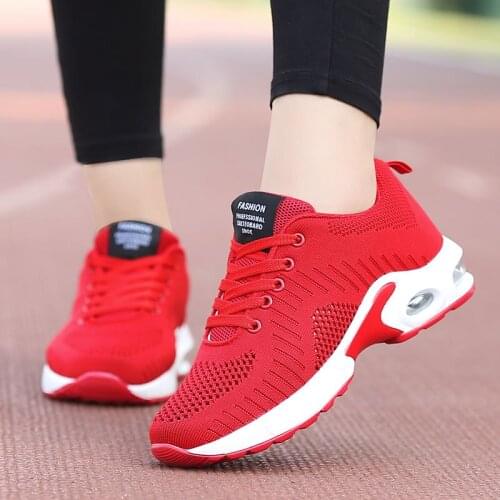 Platform Womens Sneakers Shoes Air Cushion Women Casual Shoes Breathable Mesh Woman Fashion Lace up Walking Shoes Plus Sizesrf6