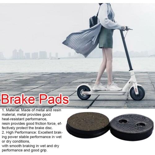 1pair Heat Resistant Round Durable Electric Scooter Replacement Parts Brake Pad Multifunction 20mm Low Noise For Xiaomi M365