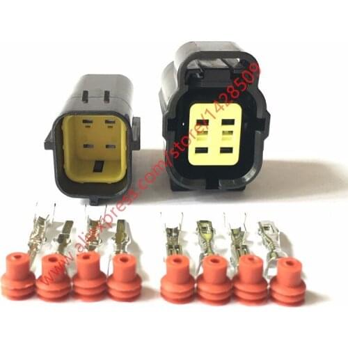 10 Set 4 Pin 174259-2 318623-5 Female And Male Way Waterproof Wire Connector Plug Car Auto Sealed Car Truck Denso Connectors