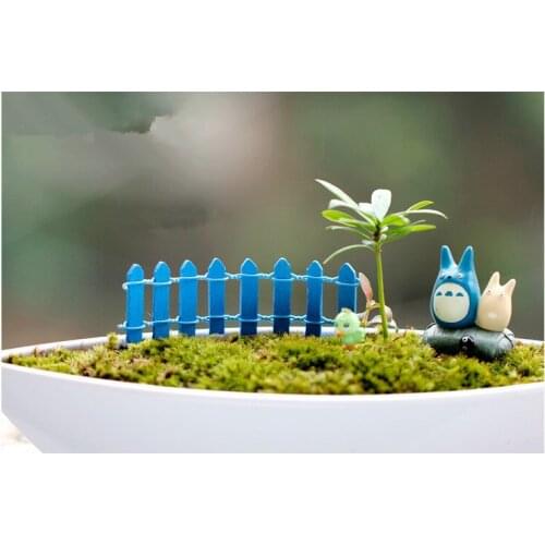 10pcs/lot Wood Fence Palisade Miniature Fairy Garden Home Decoration Mini Craft Micro Landscaping Decor DIY Accessories KS 010