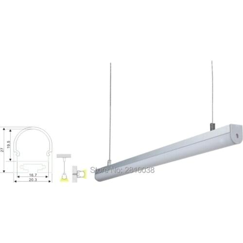 10 X 1M Sets/Lot Extruded Aluminum Channel for led strip lights and Anodized LED light strip channel for ceiling pendant lights