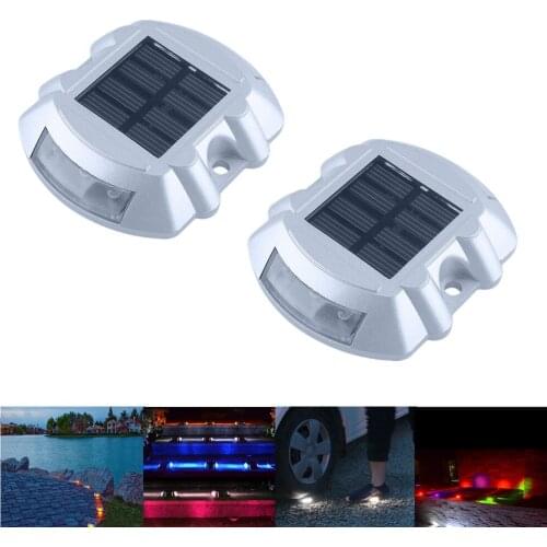 6LED Solar Power Deck Light Driveway Pathway Dock Road Light Marker light Outdoor Waterproof IP65 Yard Garden Step Security Lamp