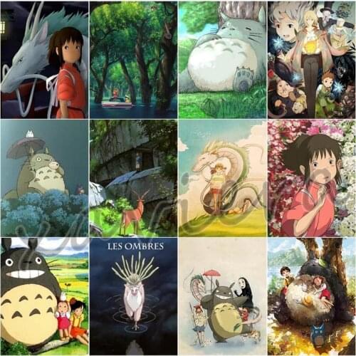 Xaviera 5D Diy Diamond Painting Classic Japanese Anime Diamond Embroidery My Neighbor Totoro Full Drill Cartoon Cross Stitch